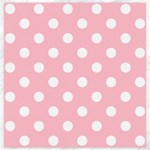 Polka Dots - White on Pink Canvas 20  x 20 