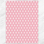 Polka Dots - White on Pink Canvas 36  x 48 
