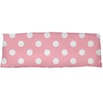 Polka Dots - White on Pink Body Pillow Case (Dakimakura) (One Side)