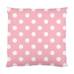 Polka Dots - White on Pink Standard Cushion Case (One Side)