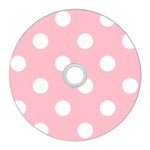 Polka Dots - White on Pink CD Wall Clock