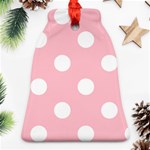 Polka Dots - White on Pink Ornament (Bell)