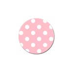 Polka Dots - White on Pink Golf Ball Marker (10 pack)