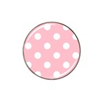Polka Dots - White on Pink Hat Clip Ball Marker (4 pack)