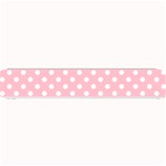 Polka Dots - White on Pink Small Bar Mat