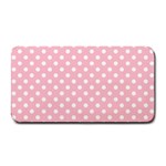 Polka Dots - White on Pink Medium Bar Mat