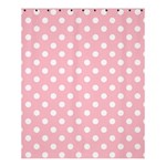 Polka Dots - White on Pink Shower Curtain 60  x 72  (Medium)