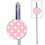 Polka Dots - White on Pink Book Mark