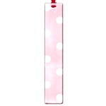 Polka Dots - White on Pink Large Book Mark
