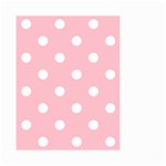 Polka Dots - White on Pink Small Garden Flag (Two Sides)