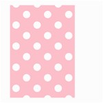 Polka Dots - White on Pink Large Garden Flag (Two Sides)