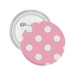 Polka Dots - White on Pink 2.25  Button