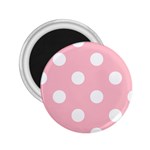 Polka Dots - White on Pink 2.25  Magnet