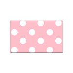 Polka Dots - White on Pink Sticker Rectangular (10 pack)