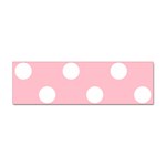 Polka Dots - White on Pink Sticker Bumper (10 pack)