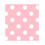 Polka Dots - White on Pink Greeting Card 4.5  x 6 