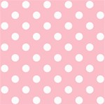 Polka Dots - White on Pink ScrapBook Page 8  x 8 