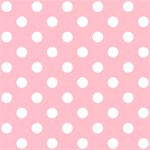 Polka Dots - White on Pink ScrapBook Page 12  x 12 