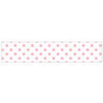 Polka Dots - Pink on White Flano Scarf (Small)