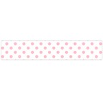 Polka Dots - Pink on White Flano Scarf (Large)