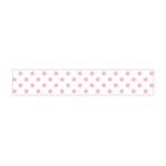 Polka Dots - Pink on White Flano Scarf (Mini)