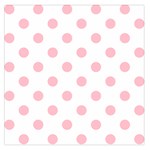 Polka Dots - Pink on White Large Satin Scarf (Square)