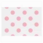 Polka Dots - Pink on White Large Glasses Cloth