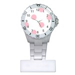 Polka Dots - Pink on White Nurses Watch