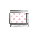 Polka Dots - Pink on White Italian Charm (9mm)
