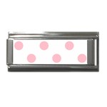 Polka Dots - Pink on White Superlink Italian Charm (9mm)