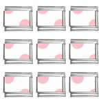 Polka Dots - Pink on White 9mm Italian Charm (9 pack)