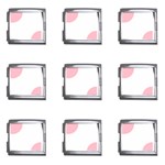 Polka Dots - Pink on White Mega Link Italian Charm (9 pack)