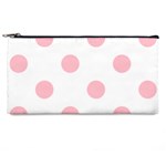 Polka Dots - Pink on White Pencil Case