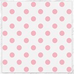 Polka Dots - Pink on White Canvas 12  x 12 