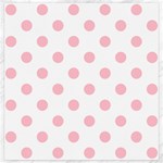 Polka Dots - Pink on White Canvas 20  x 20 