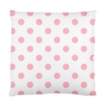 Polka Dots - Pink on White Standard Cushion Case (Two Sides)