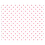 Polka Dots - Pink on White Double Sided Flano Blanket (Small)