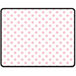 Polka Dots - Pink on White Double Sided Fleece Blanket (Medium) (Two Sides)