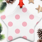 Polka Dots - Pink on White Ornament (Star)
