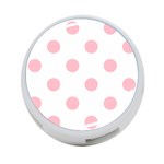 Polka Dots - Pink on White 4-Port USB Hub (One Side)