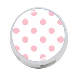 Polka Dots - Pink on White 4-Port USB Hub (Two Sides)
