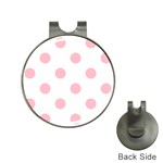 Polka Dots - Pink on White Golf Ball Marker Hat Clip