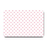 Polka Dots - Pink on White Small Doormat