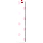 Polka Dots - Pink on White Large Book Mark