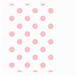 Polka Dots - Pink on White Large Garden Flag (Two Sides)