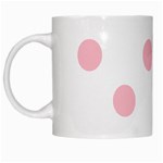 Polka Dots - Pink on White White Mug