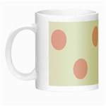 Polka Dots - Pink on White Night Luminous Mug