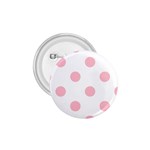 Polka Dots - Pink on White 1.75  Button