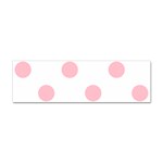Polka Dots - Pink on White Sticker Bumper (10 pack)