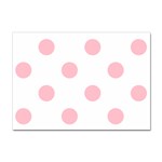 Polka Dots - Pink on White Sticker A4 (10 pack)